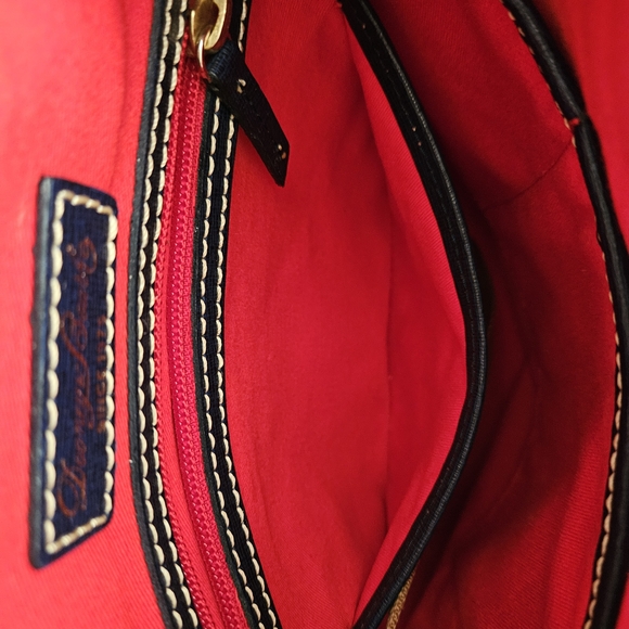 Dooney & Bourke Rainbow Stripes Crossbody/Shoulder/Handbag w/Dark Blue Accents